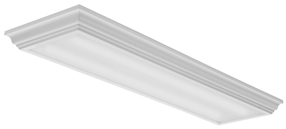 Lithonia Lighting-FMFL 30840 CAML WH-Cambridge - 48.93 Inch 35W LED Linear Flush Mount   Gloss White Finish with Frosted White Acrylic Glass